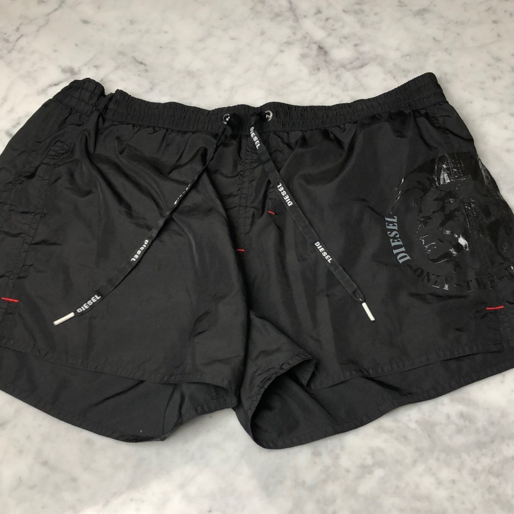 Diesel Black Logo Swim Shorts Size L